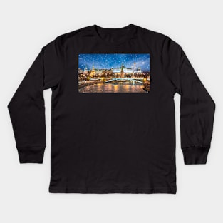 Panoramic view of Moscow Kremlin Kids Long Sleeve T-Shirt